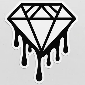 Dripping Diamond Decal - Stylish Car Window Sticker for Unique Vehicle Decoration