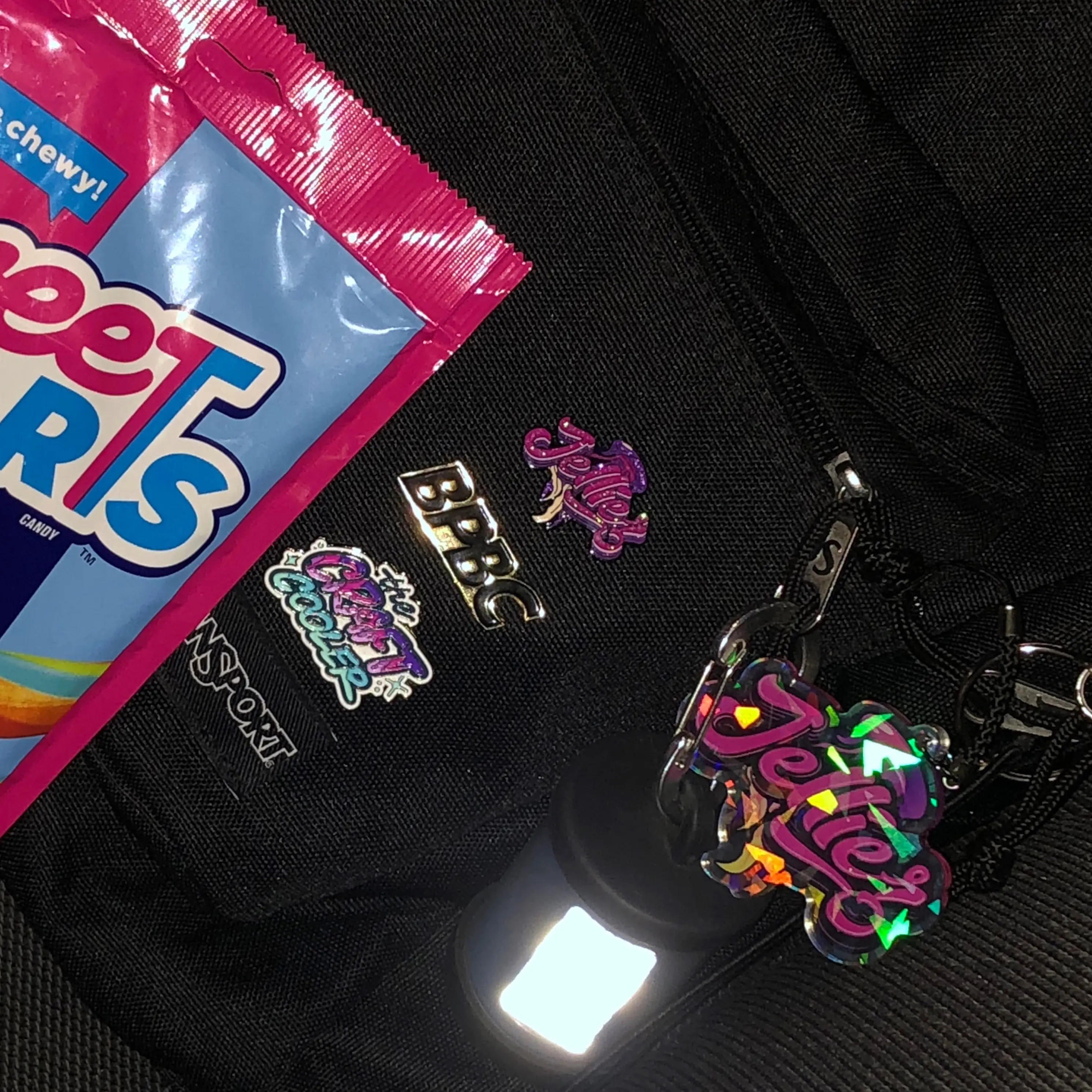 JELLIEZ EPOXY HOLOGRAPHIC KEYCHAIN BRAIDED LOOPS