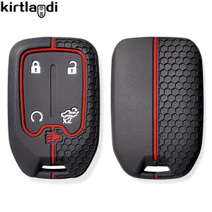 Silicone car remote key fob case cover for CHEVROLET Suburban for GMC Sierra 1500 2500HD 3500HD Terrain Acadia 2020 2021 2022 auto accessories holder protector