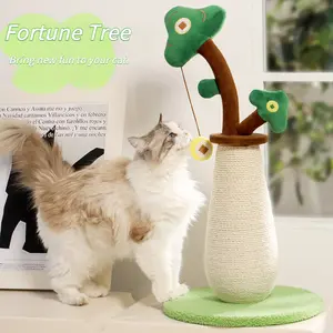 Cat Scratching Board Fortune Tree Sisal Cat Scratching Post Cat Climbing Frame Integrated Wear-Resistant Non-Shedding Vertical Cat Toy cat scratching board