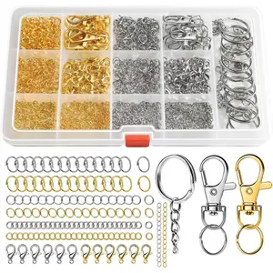 968 count  Making Kit,  Clip and Key Ring, Jump Rings for  Making, Lobster Claw Clasp, Key Chain Making Kit, for Keychains, , Purse Making