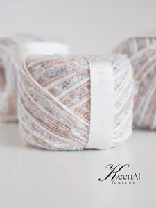 Premium Hand-Mixed Yarn fresh for Crochet & Knitting - Cotton & Polyester Blend