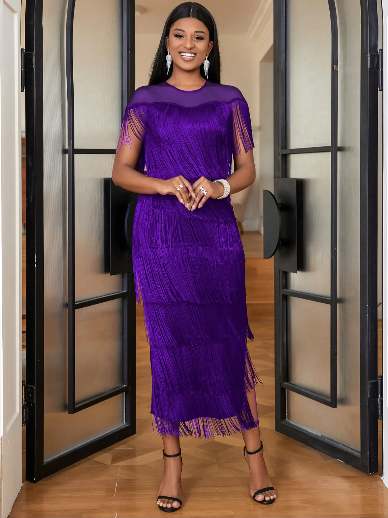 Women Tassel Fringe Long Elegant Dress Red Christmas Dance Evening Patchwork Mesh See Through Party Celebrate Event Tight Fit Bodycon Prom Occasion - TikTok Shop Women Tassel Fringe Long Elegant Dress Red Christmas Dance Evening Patchwork Mesh See Through Party Celebrate Event Tight Fit Bodycon Prom Occasion - TikTok Shop