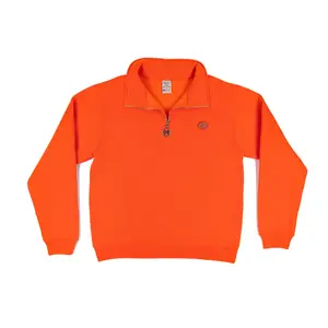 Men’s Trap Genius Quarter Zip Pullover Mid Weight -Orange