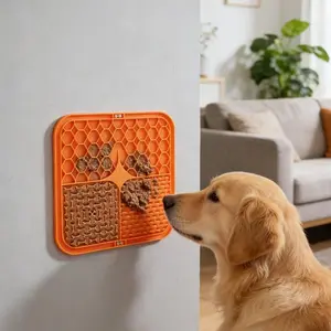 Silicone Dog Lick Pad, Slow Feeder Mat, Anti-Choke Suction Cup, Non-Slip Dog Food Bowl, Stress Relief Pet Accessory