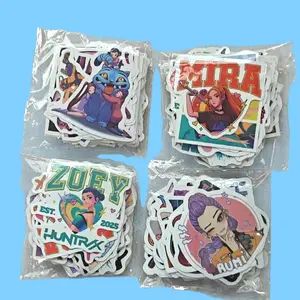 New Anime Witch Girl Graffiti Stickers, Waterproof Cup Phone Decorative Stickers, Korean Anime Sticker Art, Trendy Accessories