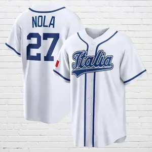Italia Baseball Jersey, Nola 27 Team Italy Sports Shirt