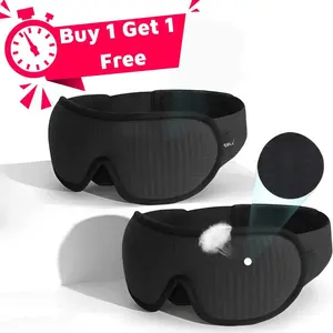 【Buy one, get one free】3D Deep Contoured Eye Cover for Sleeping, Adjustable Sleep Mask with Nose Pad Design, Blackout Sleep Mask, Eye Cover Mask for Sleeping, Yoga, Traveling,Gifts for boyfriend and girlfriend Smart Eye Mask