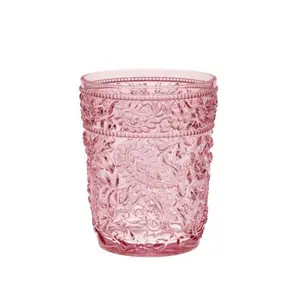 Vigeer Paisley Acrylic Glasses Drinking Set of 4 DOF (13oz), Plastic Drinking Glasses, BPA Free Cocktail Glasses, Drinkware Set, Drinking Water Glasses