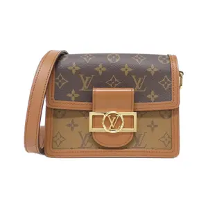 Pre-owned Louis Vuitton Canvas Shoulder Bags Dauphine MINI Monogram Reverse shoulder bag