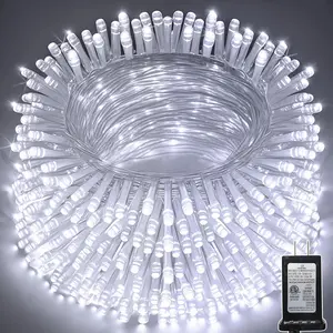 328 FT Christmas Light1000 LED Xmas Lights OutdoorChristams String Lights  8 Modes & Timer, Fairy Lights Plug in for Weeding, Patio, Party, Holiday,Christmas Decor (Cool White)