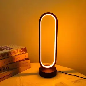 1pcs LED Adjustable Leds Elliptical Desktop Lamp, Modern Style Bedroom Desk Light, Simple Design Table Lamp, Perfect for Home Decor & Ambiance
