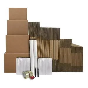 UBMOVE 7 Room Basic Moving Kit with 88 Moving Boxes & Supplies Including 27 Small 27 Medium 24 Large 10 X-Large Boxes Tape Bubble Roll Wrapping Paper Markers