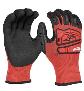 Milwaukee Size M Medium Red Nitrile Level 3 Cut Resistant Impact Gloves