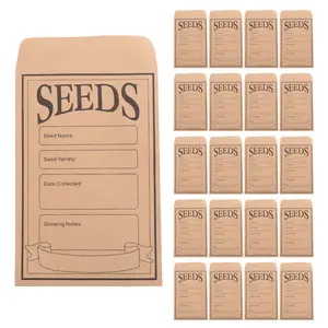 100PCS Seed Packets Envelopes: Self Sealing Kraft Small Seed Envelopes for Seed Storage Resealable Seed Saving Envelopes