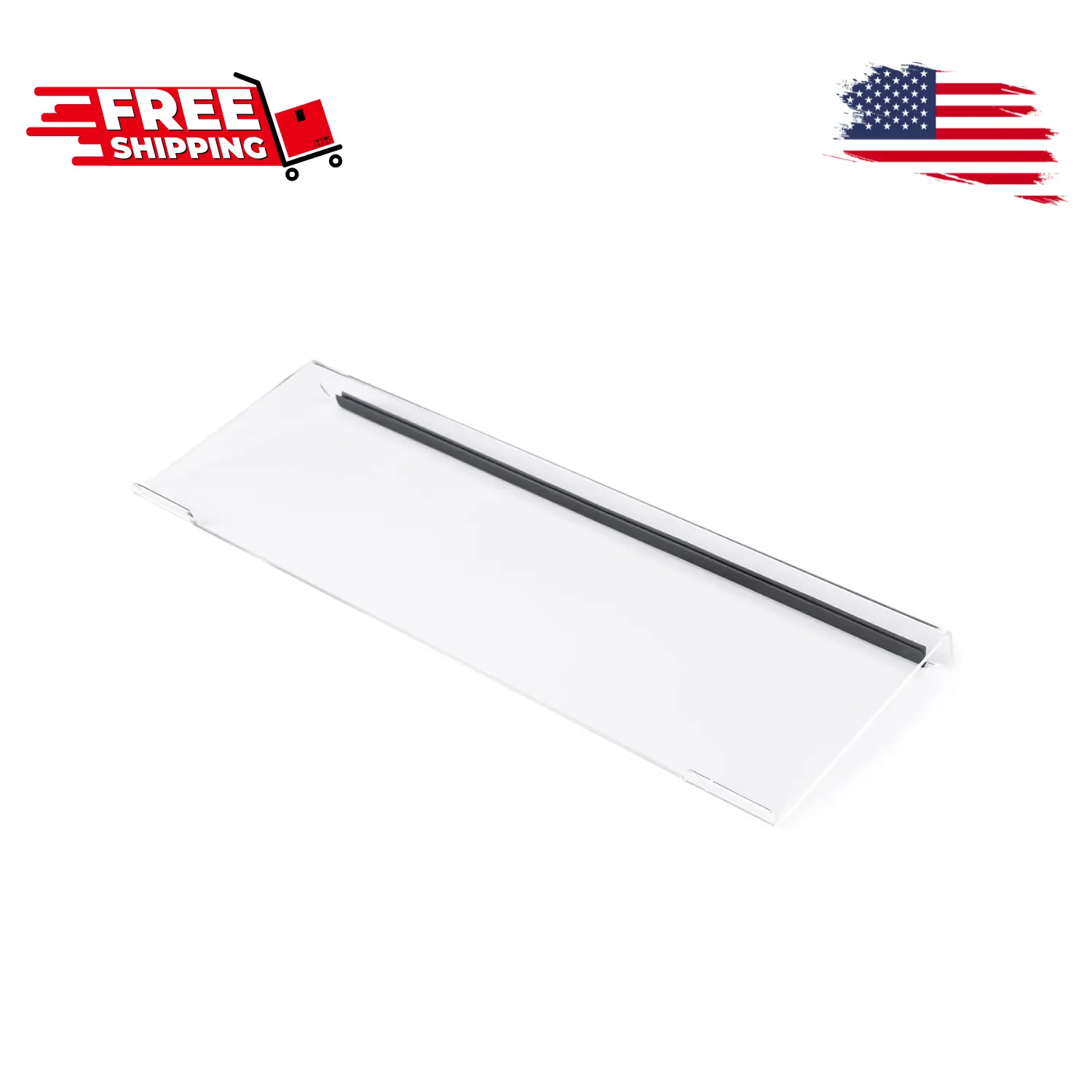 Clear Acrylic Tilted Computer Keyboard Holder for Ergonomic Typing, 17 x 5.7 Inch