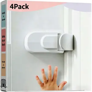 2Pack/4Pack Hug Lock Child Proof Door, Snap-On Door Knob Safety Lock And Door Handle Child Lock, The Snap-On Door Lock Kids Can'T Reach Or Defeat - No Tools Or Adhesives Required - Works with Door Knob, Lever Or Handle