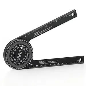 Miter Saw Protractor 7 Inch, Rust Proof Angle Finder, Precision Laser Engraved Scales, Professional Measuring Rulers for Carpentry