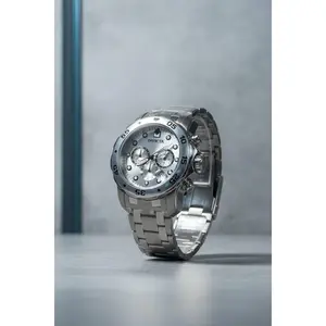 Invicta Mens Pro Diver Scuba 0071 Chronograph 48mm Silver Steel Watch New Warranty
