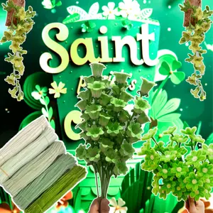 500pcs macaron green twist stick set, upgraded with increased density and thickness, used for St. Patrick's Day, party decorations, holiday gifts, etc. DIY Handmade Art Crafts