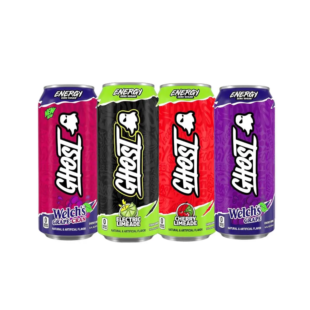 GHOST Energy Drink Variety Pack - 12 x 16oz Cans, 200mg Natural Caffeine, L-Carnitine, Taurine, 0 Sugar, Gluten-Free, Vegan Brain Energizing Caffeinated Energy Beverage, Brain Energizing Caffeinated Energy Beverages