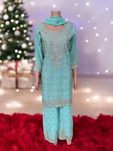 Traditional Designer Sharara Salwar Kameez Suit - Ethnic Wear for Women - 210
