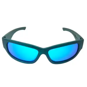 Bamboo Wrap Polarized Sunglasses – Blue Lenses