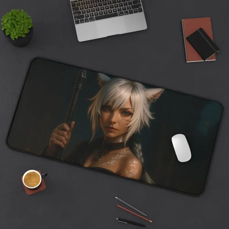 Y'shtola Gaming Desk Mat, Final Fantasy XIV, Playmat For TCG, FFXIV Fan Gift, Large Mousepad, Game Card Mat