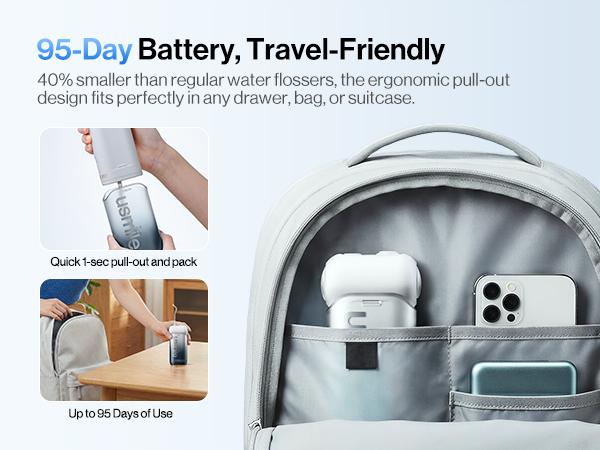 usmile C10 Portable Oral Irrigator, Cordless Water Flosser, 3 Tips, 4 Modes, Travel-Ready, Easy to Use, 95-Day Battery, IPX7 Waterproof usmile C10 Portable Oral Irrigator, Cordless Water Flosser, 3 Tips, 4 Modes, Travel-Ready, Easy to Use, 95-Day Battery, IPX7 Waterproof