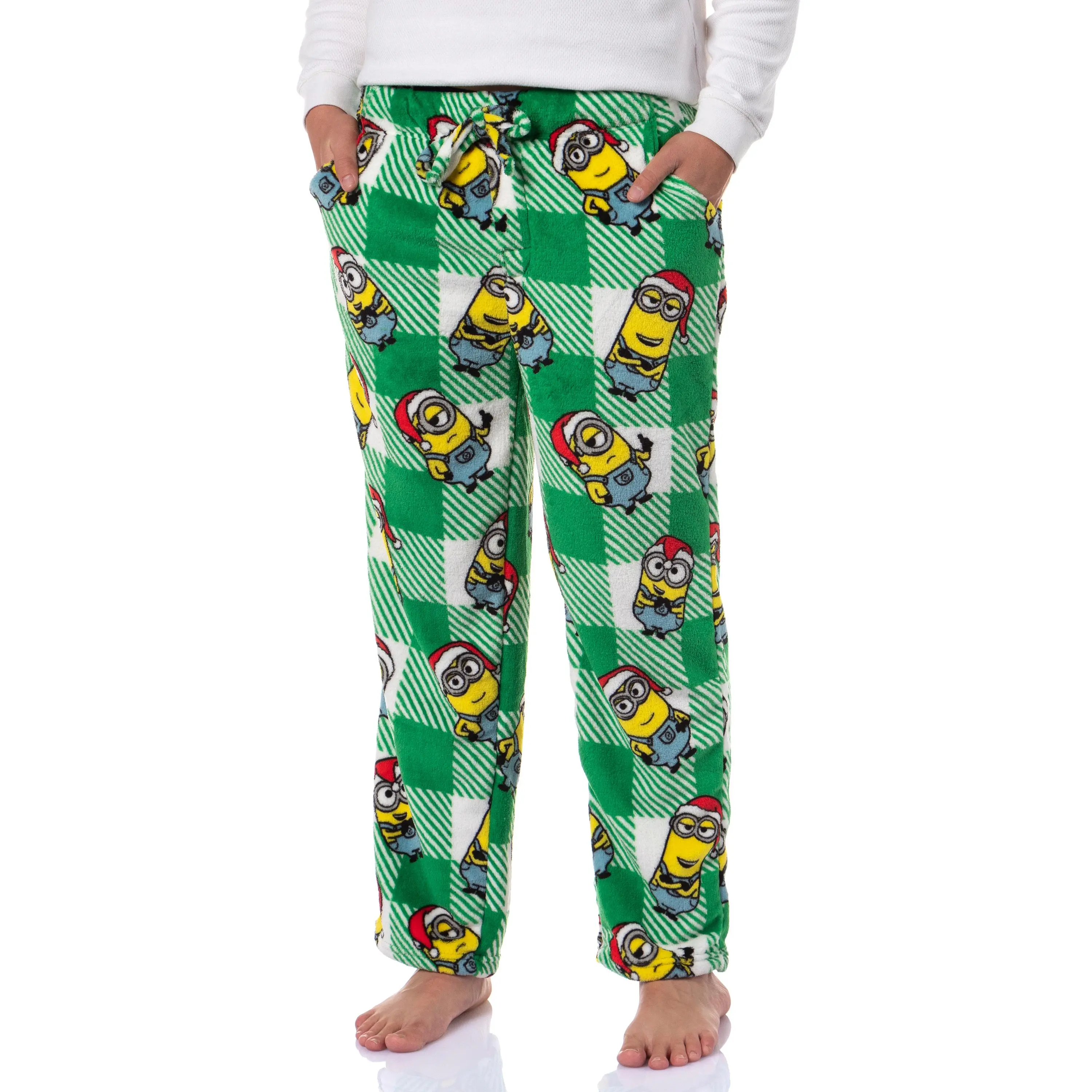 PJammy Men's Despicable Me Minions Christmas Pajama Pants, Classic Plaid Lounge Nightwear in Soft Cotton Blend with Pockets, Fabric, Menswear, Comfy