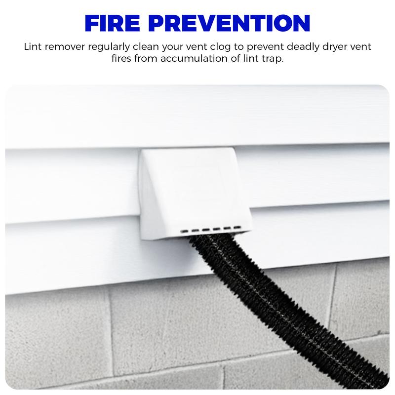 2 Pieces Dryer Vent Cleaner Kit Compatible with All Vacuum Cleaner Dryer Lint Brush and Vacuum Hose Attachment with Stretch Universal Connector Quick Lint Remover