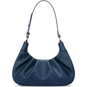 Bag Crescent Handbag Ruched Purse Underarm Bag Mini Hobo for Women,Detachable  Chain Crossbody Bag