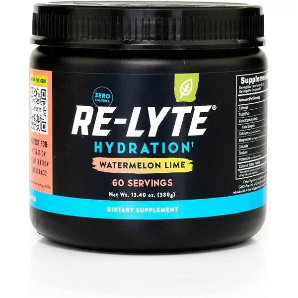 REDMOND Re-Lyte Electrolyte Powder, No Added Sugar (Watermelon Lime) | Hydration Powder