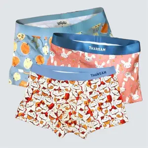 Set of 3 Packs Men's Boxer Briefs Lucky Cat, Pink Bunny, Thunder Cat, Funny Valentines Day Gift Boyfriend, Men's Underwear, Gift For Husband