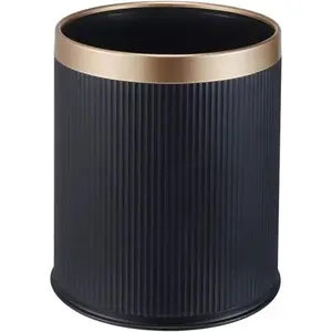 Small Minimalist Trash Can | Modern Open-Top Wastebasket For Home Living Room Kitchen Bathroom Office | Hotel Use | Space Saving No Lid Garbage Bin | Light Luxury Design | Trending Viral Must Have Home Organizer | Compact Wastebasket