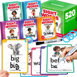 QUOKKA 520 Sight Words Flash Cards for Kids | 5 Levels Set