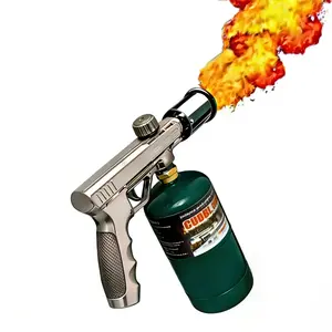 700,000 BTU Propane Torch with Adjustable Flame & Safety Lock - Heavy Duty Blow Torch Suitable for BBQ, Charcoal, Campfire, Outdoor Use, High-Heat Tool for Bbqing, Grilling, Fire Starting (Propane Tank Not Included)