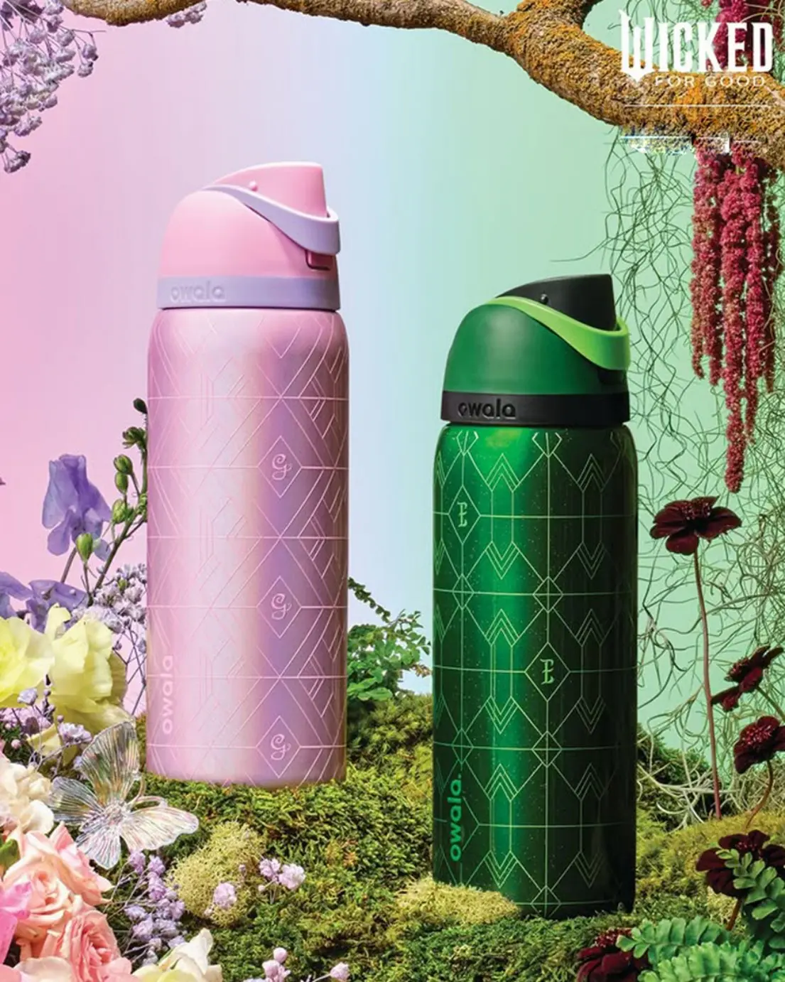 FREE★Fire And Water UK Pink  i log Owala Wicked FreeSip Insulated Stainless Steel Water Bottle with
