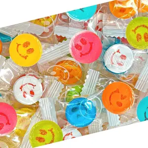 Happy Face Candy | 1 Lb Bag | Hard Candy Individually Wrapped | Assorted Fruit Flavors | Sweet & Sour Candies for Goodie Bags, Party Favors & Office Bowls