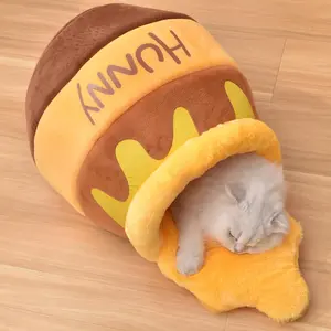 Colourtree Cat Bed - Plush and Cozy Pet Nest with Removable Cover, Comfortable Cat Cave for Sleeping and Play