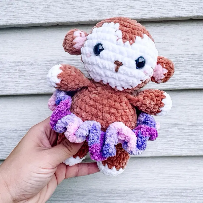 Handmade Crochet Monkey Plush | Soft Stuffed Animal | Cute Gift | Amigurumi