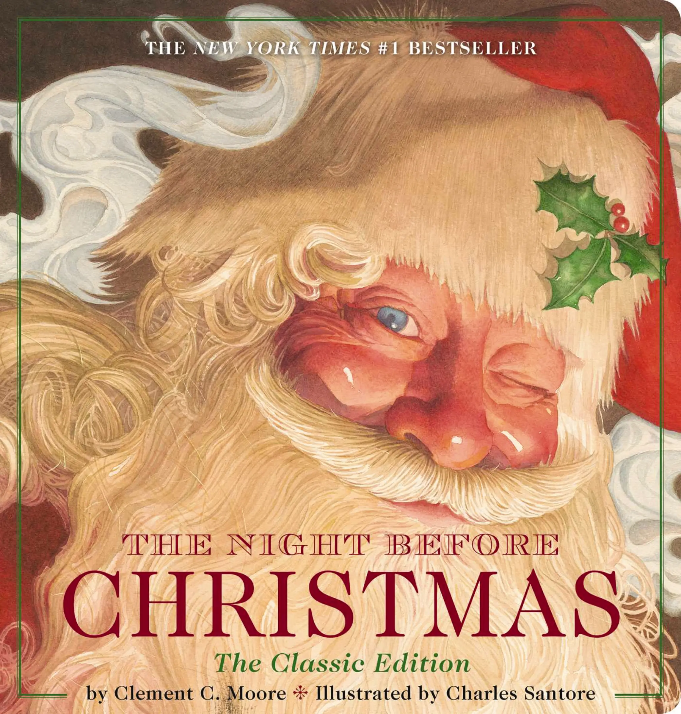 The Night Before Christmas Oversized Padded Board Book: The Classic Edition, The New York Times Bestseller (Christmas Book, Holiday Traditions, Kids Christmas Book, Gift for Christmas) (Oversized Padded Board Books) by Clement Moore||Charles Santore [Boa