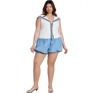 ELOQUII Women's Plus Size Chambray Bloomer Short