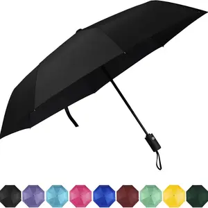 Windproof Travel Umbrella, Automatic Umbrellas for Rain, Portable & Compact Umbrella for Backpack, Sun Umbrella for Walking, Folding Small Umbrella for Car, Lightweight Strong UV Protection