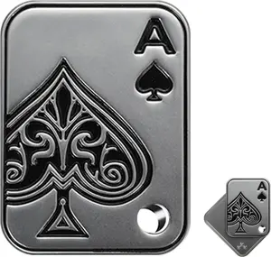 Fidget Slider, Metal Keychain Poker Push Card, Fidget Clicker, Fidget Toys for Adults Relieve Stress Anxiety ADHD,Gift For Husband And Father