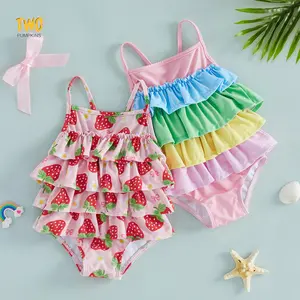 Toddler Baby Girl Swimsuit Infant Long Sleeve  Swimsuit Romper Dress Baby Bathing Suit Beach Rash Guard