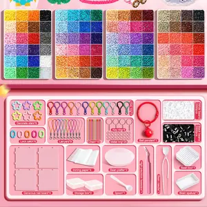 24/48/72/96-Color Plastic Fuse Beads Set, 2.6mm 3D Pixel Puzzle Beads, DIY Craft Bead Kit with Nail Board, Ironing Paper, Tweezers and DIY Beading Accessories