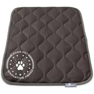 Washable Padded Crate Mats for Dogs 29” x 18” Pad Fits 30-inch Kennels Leakproof Waterproof Bottom Plush Pet Beds (Gray)