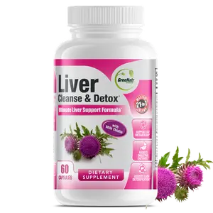 GreeNatr Liver Cleanse Detox and Repair - Herbal Blend for Ultimate Liver Support with Digestive Enzymes - 60 Caps