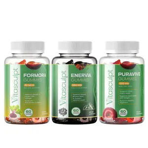 VitaSculpt Complete - Formora Enervia Puravive Gummies 60 Count Each - 800mg Supplement Variety Pack